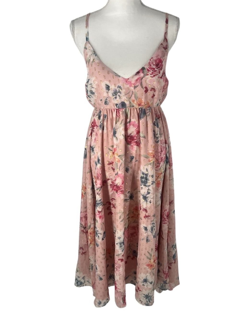 Yumi Kim Felicia Dress Pink Floral Maxi Dress Sweet Scent Peony Medium